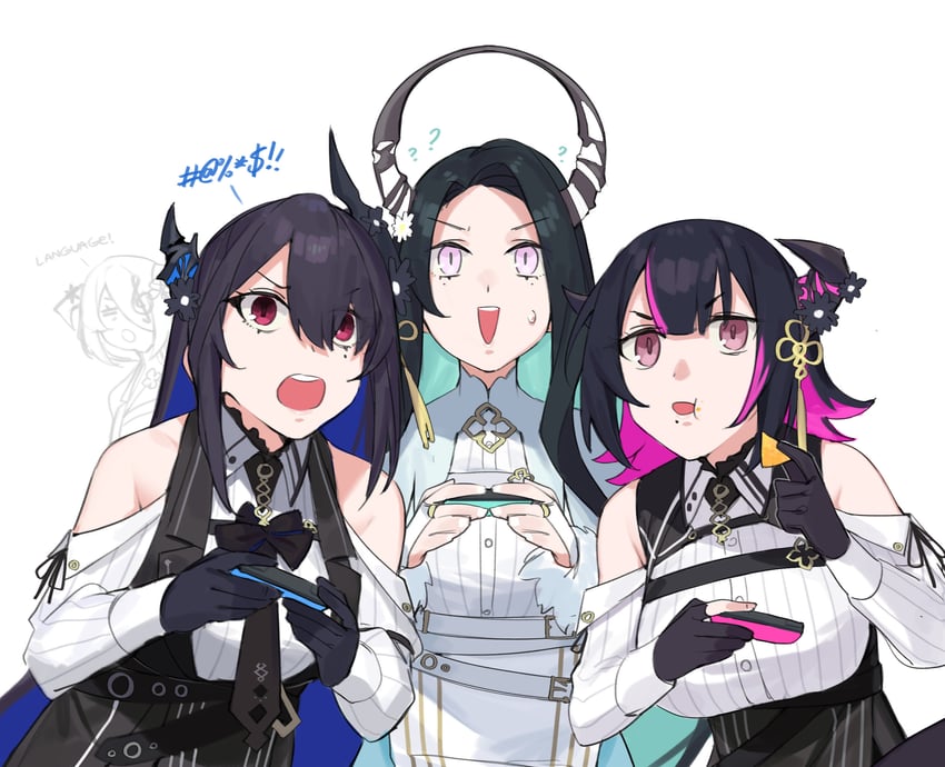 nerissa ravencroft, mamarissa, aradia ravencroft, and malpha ravencroft (hololive and 1 more) drawn by dasdokter