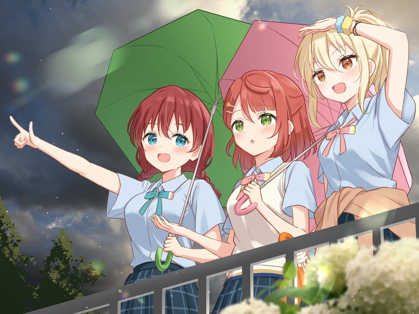 uehara ayumu, emma verde, and miyashita ai (love live! and 1 more) drawn by hanazora_satsuki