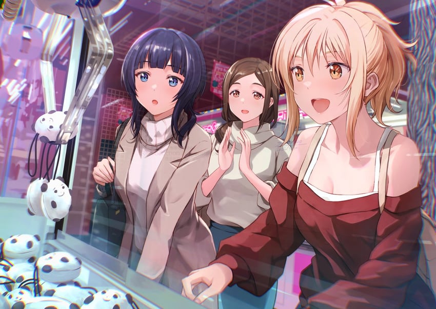 miyashita ai, asaka karin, and kawamoto misato (love live! and 1 more) drawn by shamakho
