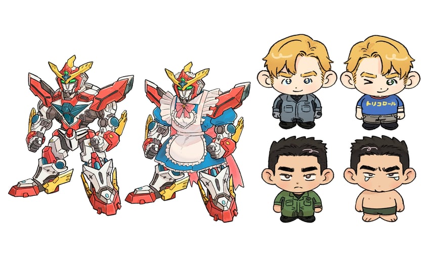 ao isami, lewis smith, and bravern (yuuki bakuhatsu bang bravern) drawn by shan_(shanshankuo)