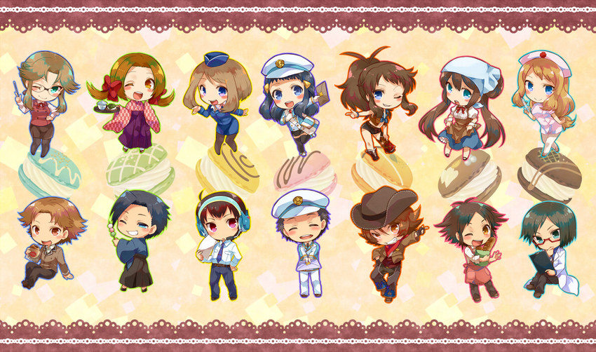 dawn, may, rosa, hilda, red, and 9 more (pokemon and 7 more) drawn by irouha