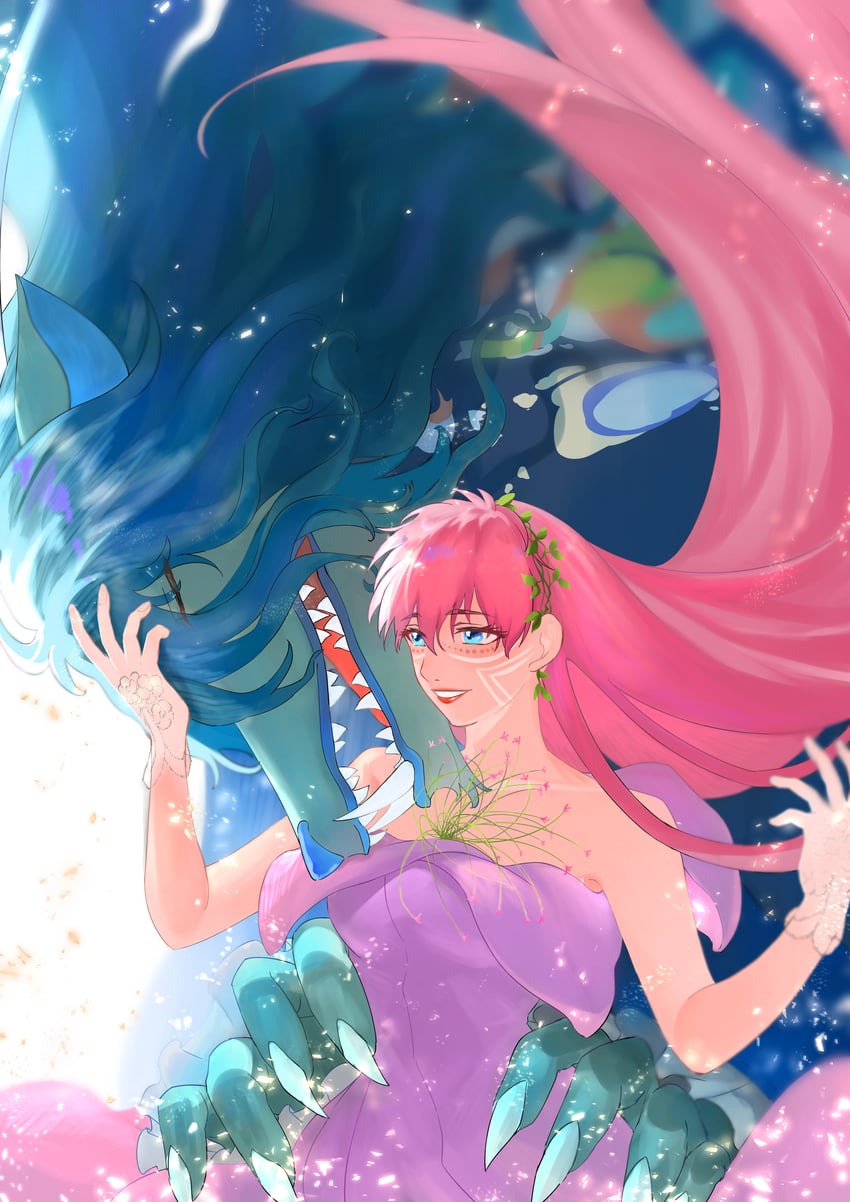 belle and ryuu (ryuu to sobakasu no hime) drawn by sa_nomaru