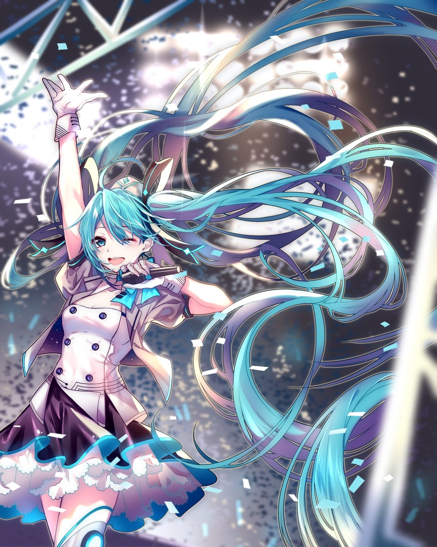 hatsune miku (vocaloid and 1 more) drawn by akira_(ying)