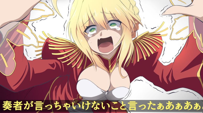 nero claudius and aqua (fate and 2 more) drawn by fujitaka_nasu