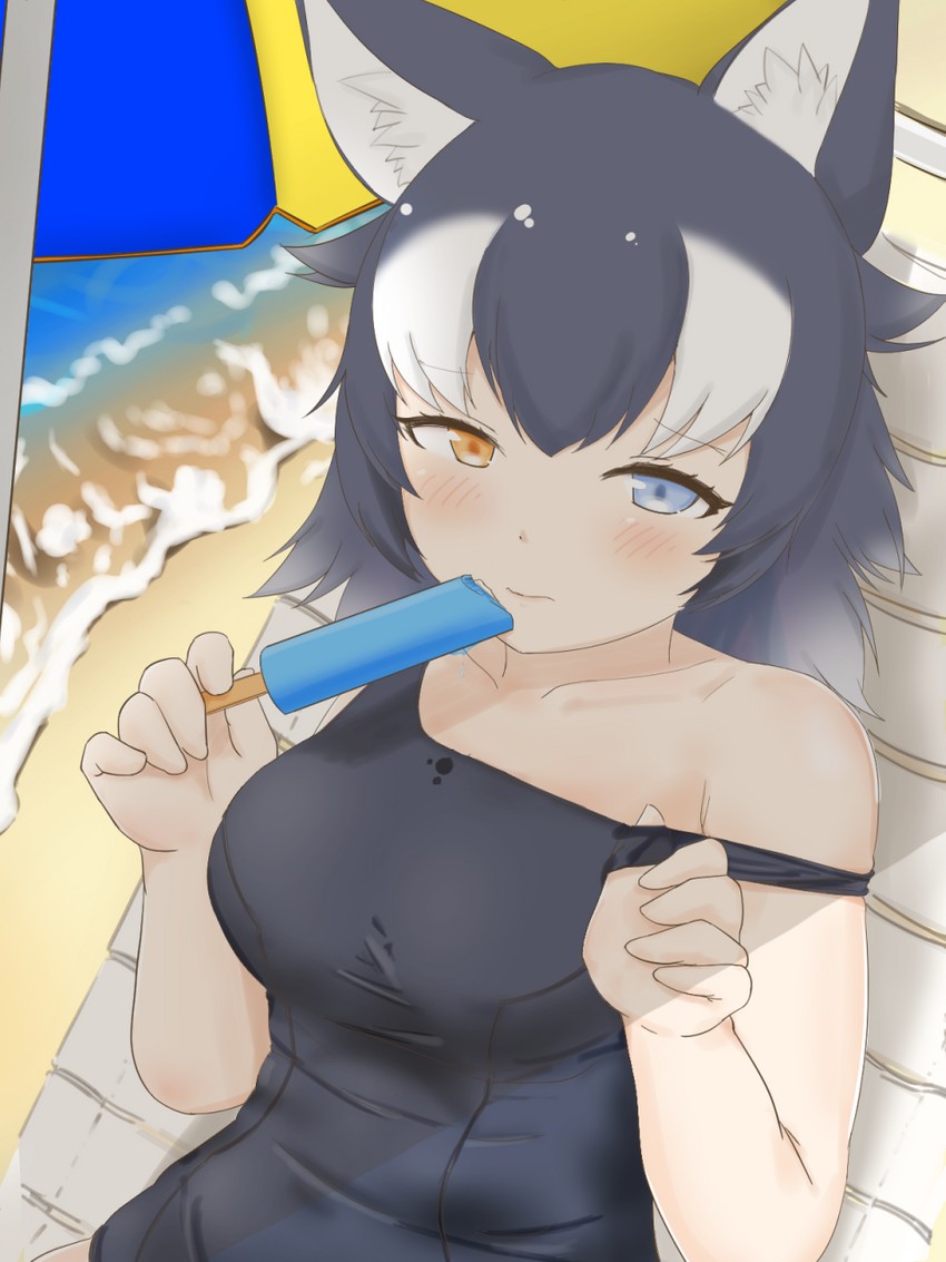 grey wolf (kemono friends and 1 more) drawn by ykt_scl
