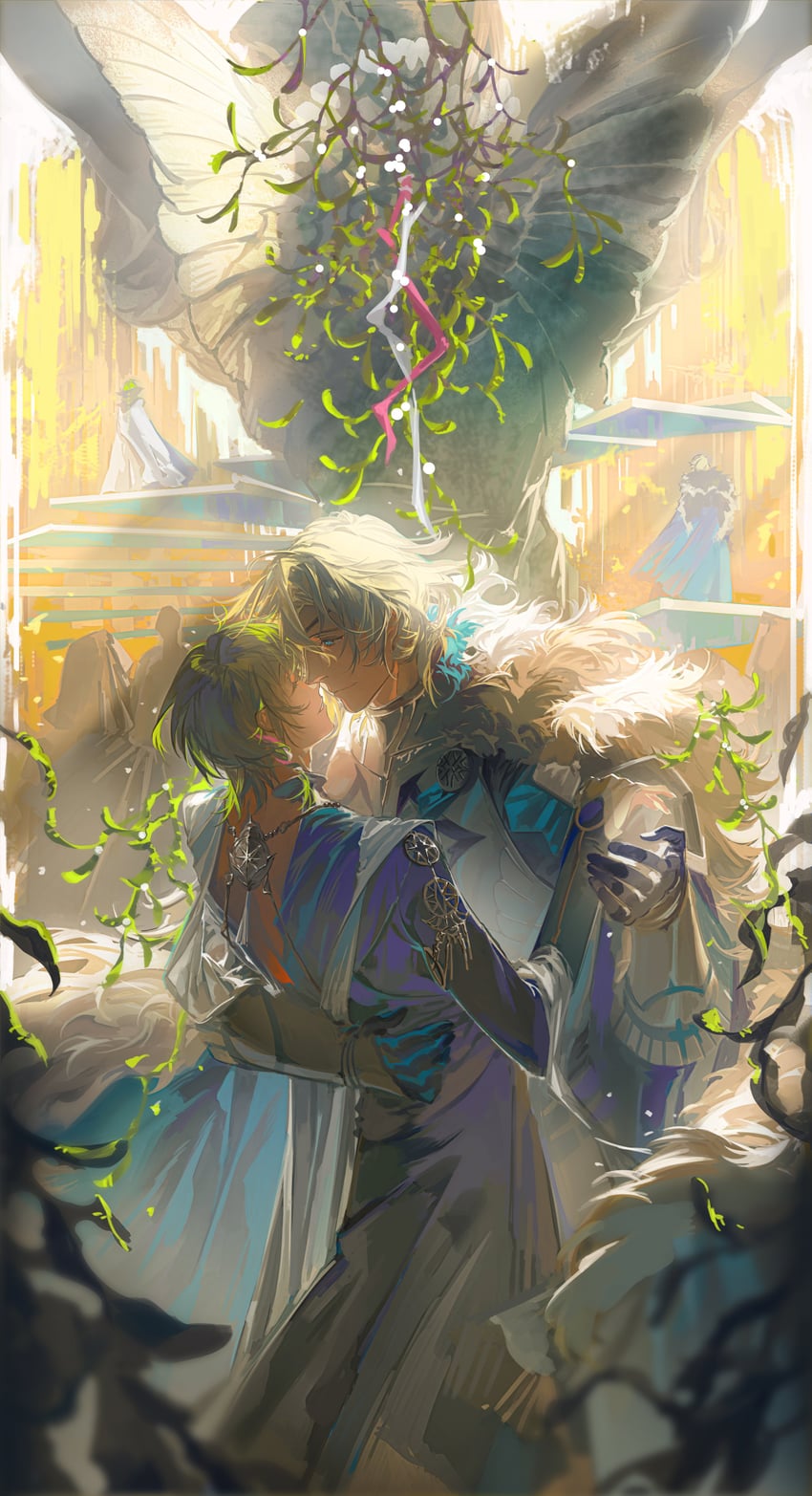 dimitri alexandre blaiddyd and male byleth (fire emblem and 1 more) drawn by gongzuotianxiadiyi