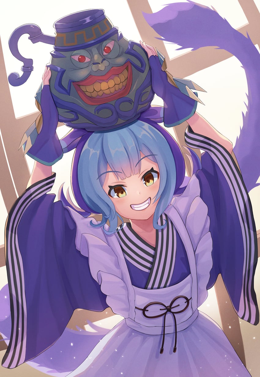 laundry dragonmaid and pot of greed (yu-gi-oh!) drawn by seiyagasa