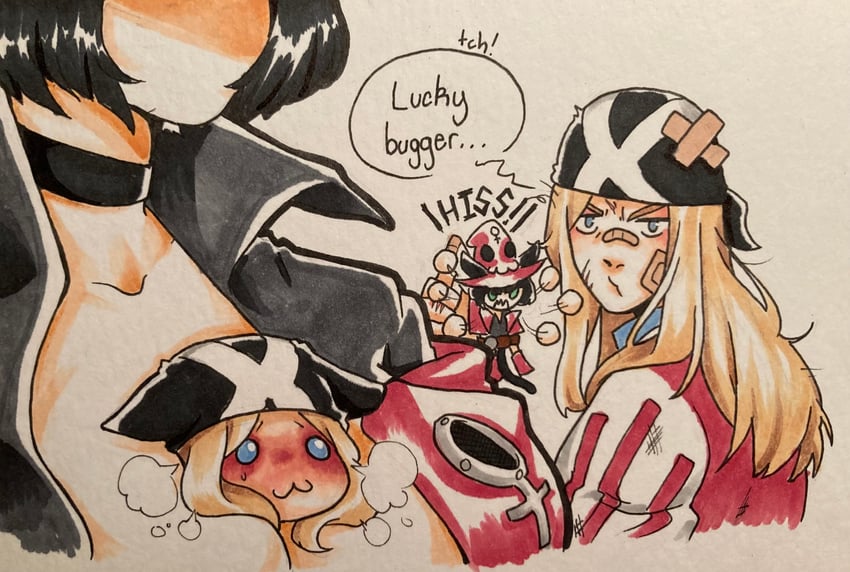 i-no and axl low (guilty gear and 1 more) drawn by scribbleboiyo