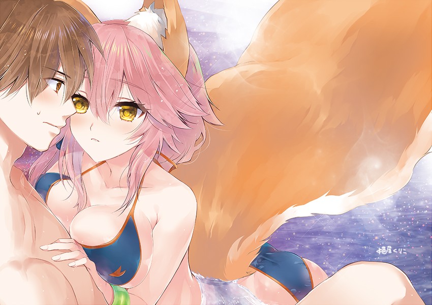 tamamo, tamamo no mae, and kishinami hakuno (fate and 3 more) drawn by nyankichi