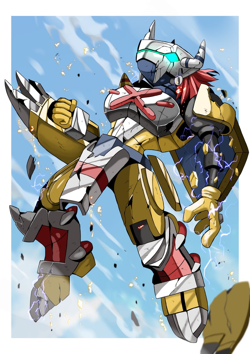 wargreymon and grey wars (digimon and 2 more) drawn by sawa_d