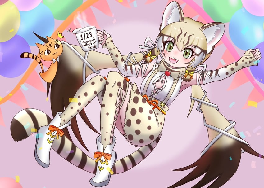 geoffroy's cat (kemono friends and 1 more) drawn by equalarrow
