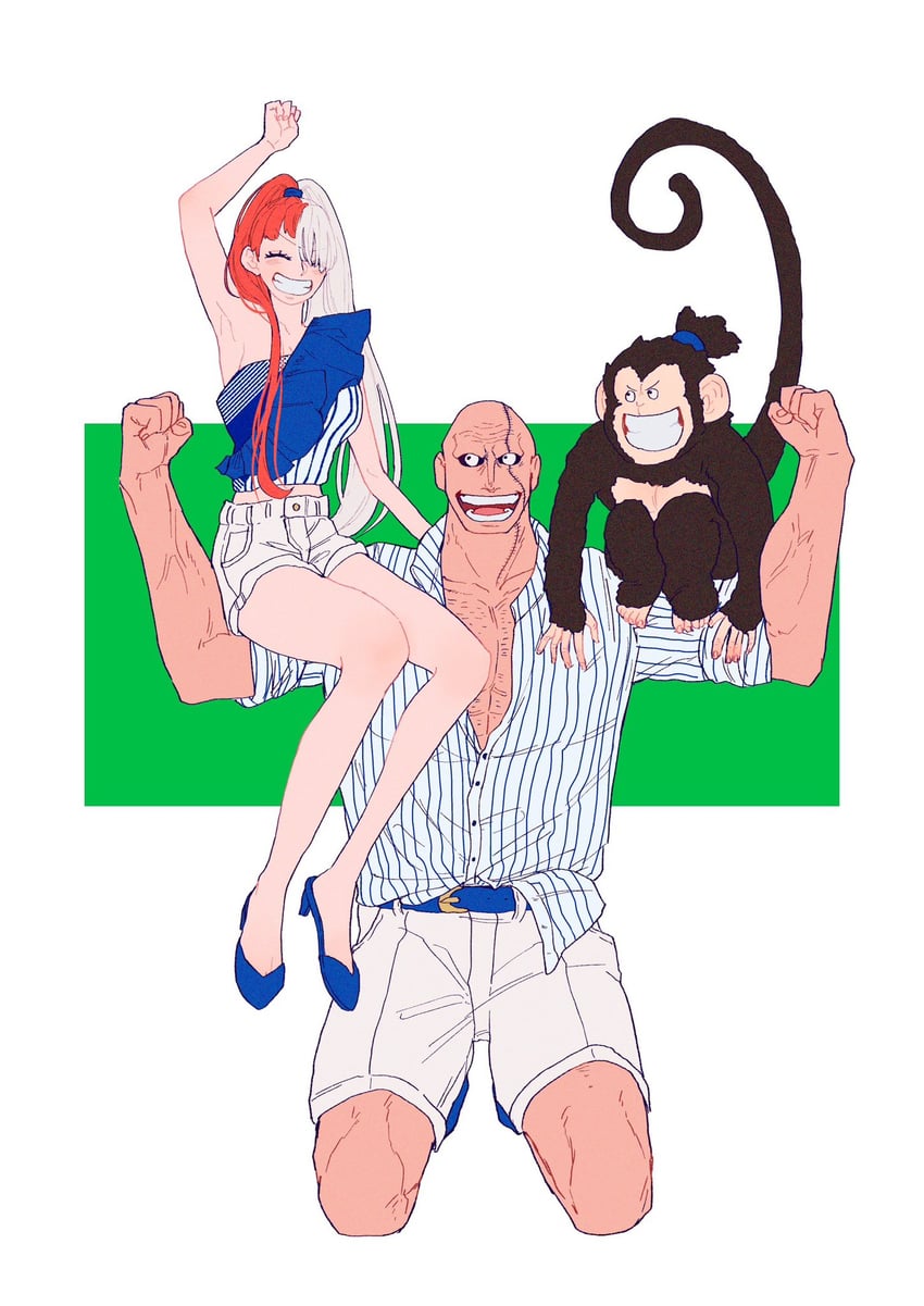 uta, monster, and bonk punch (one piece and 1 more) drawn by heart_blody