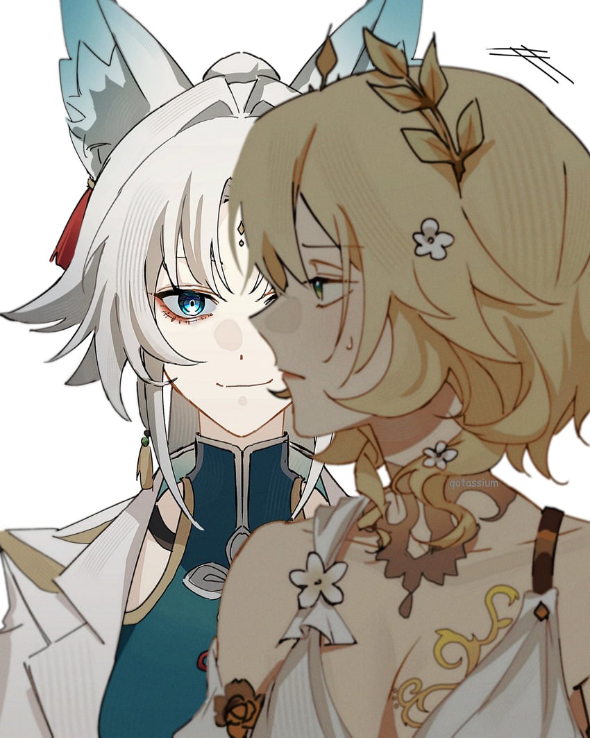 feixiao and aglaea (honkai and 1 more) drawn by botassium