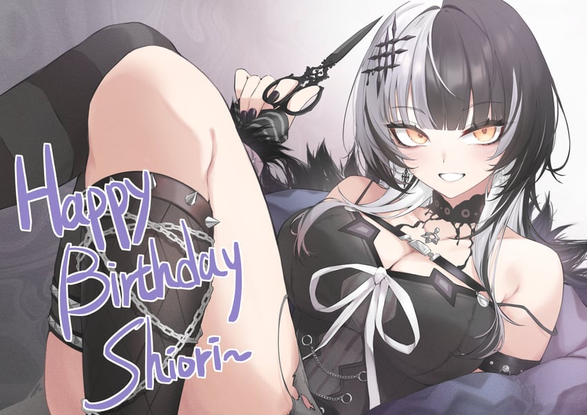 shiori novella (hololive and 1 more) drawn by a9_(repainter)