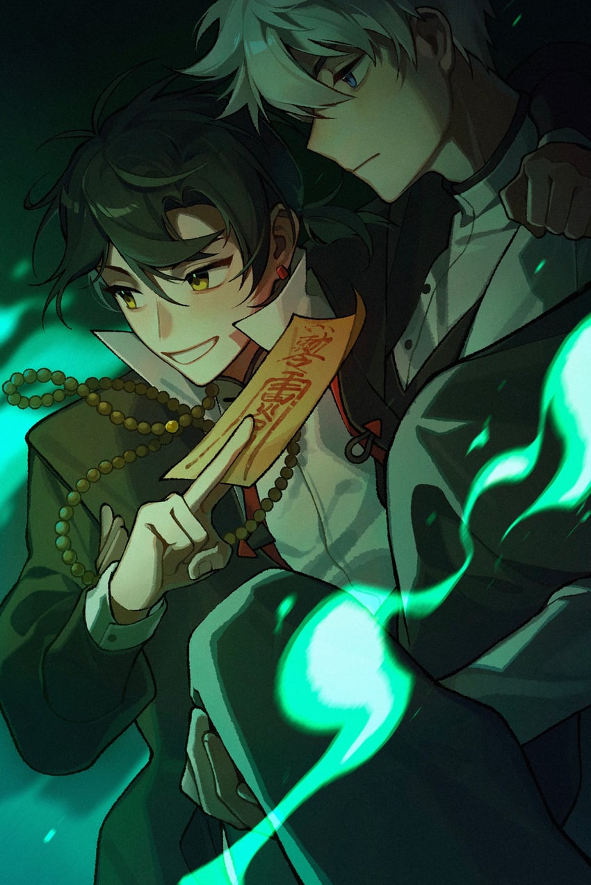 cheng xiaoshi and lu guang (shiguang dailiren) drawn by calamine_black
