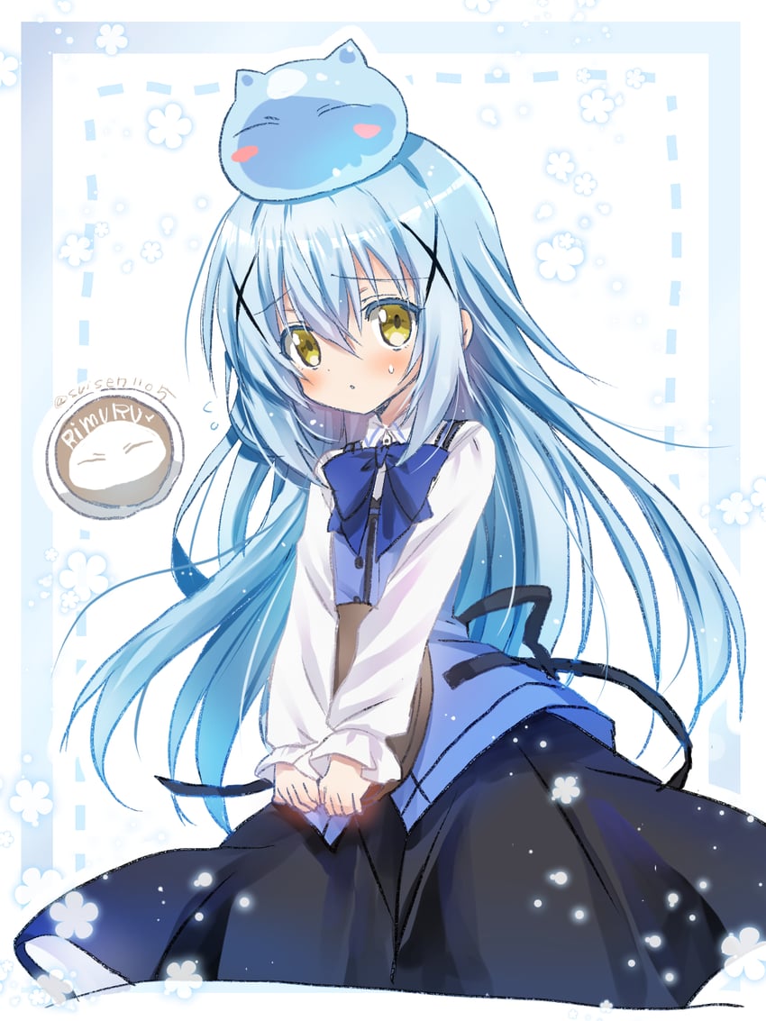 kafuu chino and rimuru tempest (gochuumon wa usagi desu ka? and 1 more) drawn by akatsuki_(ggsy7885)