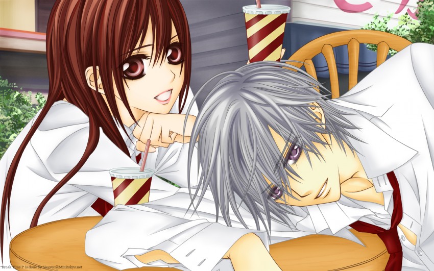 cross yuki and kiryuu zero (vampire knight) drawn by hino_matsuri