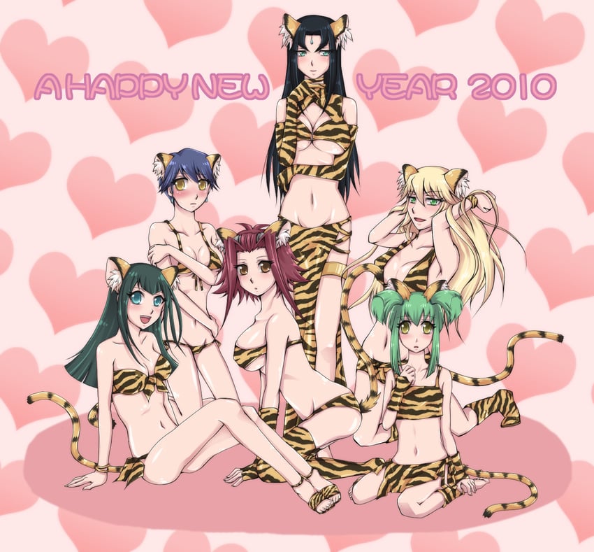 izayoi aki, carly nagisa, luca, sherry leblanc, sagiri mikage, and 1 more (yu-gi-oh! and 1 more) drawn by mugicha_(sukimachaya)