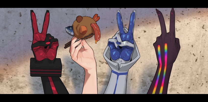 matoi ryuuko, senketsu, kiryuuin satsuki, mankanshoku mako, junketsu, and 1 more (kill la kill) drawn by hong_doo