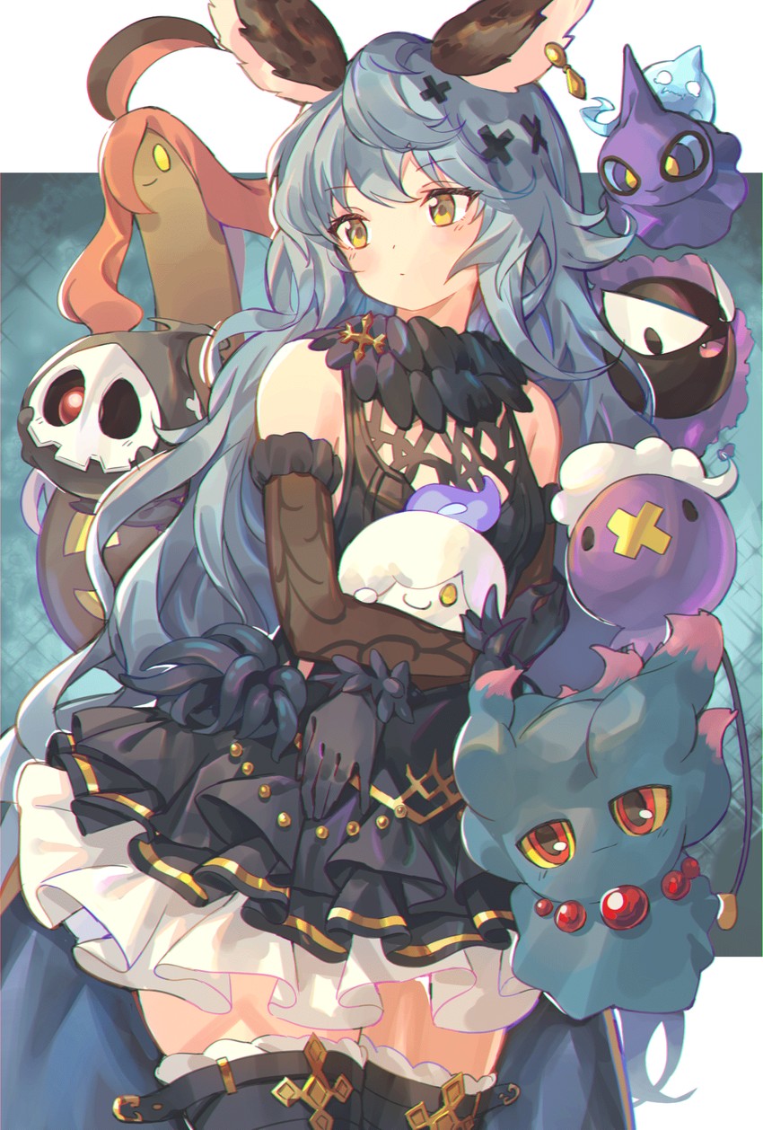 litwick, ferry, gastly, drifloon, misdreavus, and 3 more (pokemon and 1 more) drawn by kanase_(mcbrwn18)