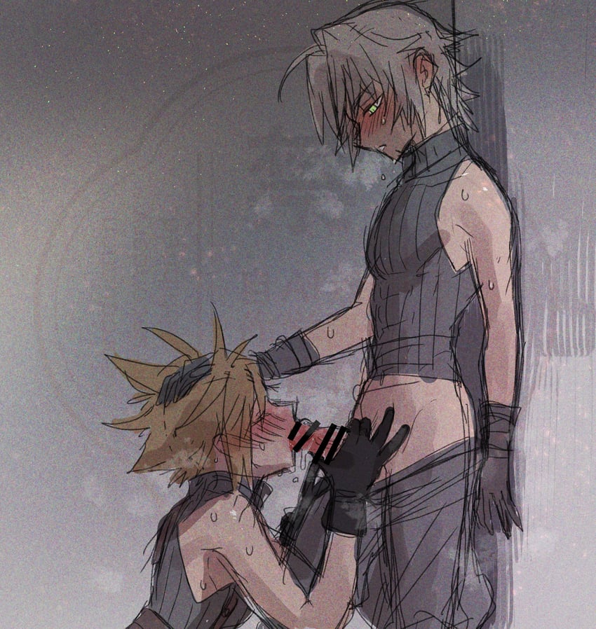 cloud strife and sephiroth (final fantasy and 2 more) drawn by none_(kameko227)