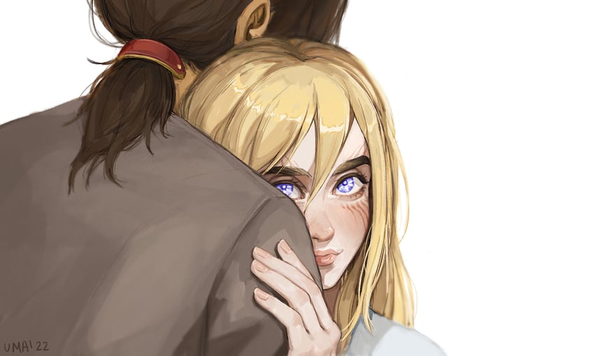 krista lenz and ymir (shingeki no kyojin) drawn by dosmerengues