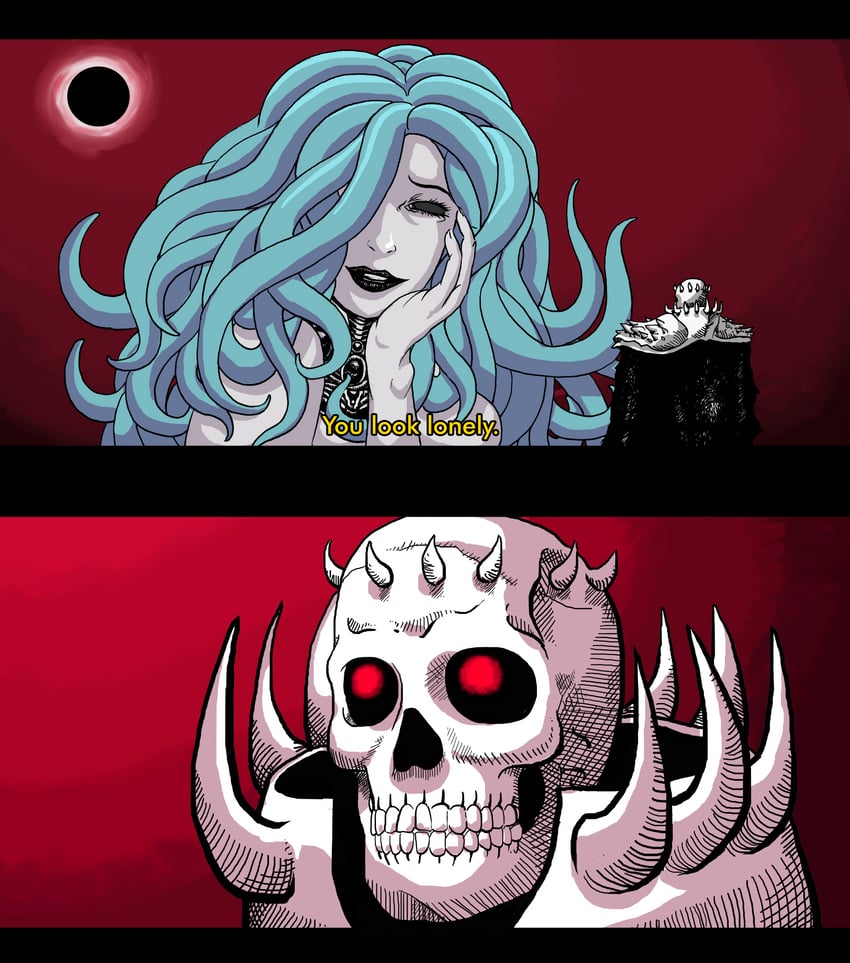 slan and skull knight (berserk and 2 more) drawn by anato_finnstark