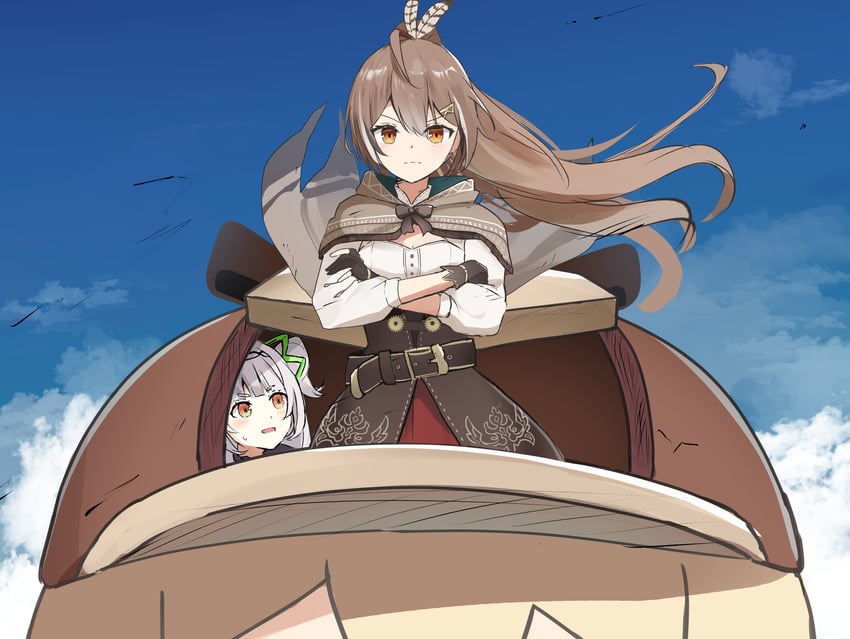 nanashi mumei, watson amelia, murasaki shion, and smol ame (hololive and 2 more) drawn by shuuzo3