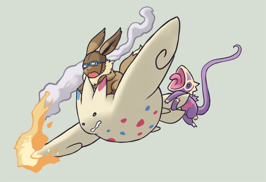 eevee, togekiss, kecleon, and purple kecleon (pokemon) drawn by glitchedpuppet