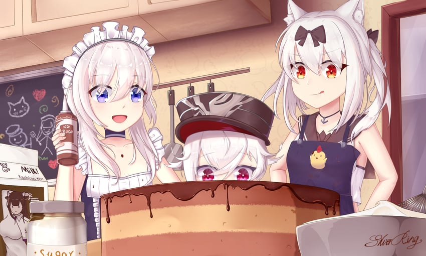 manjuu, kashino, yukikaze, little bel, and zeppy (azur lane) drawn by shuojianghanyue
