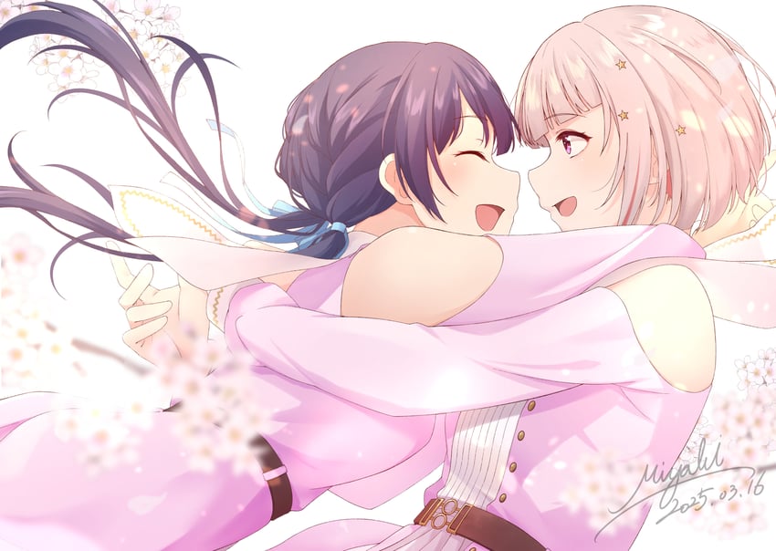 murano sayaka and yugiri tsuzuri (love live! and 1 more) drawn by haruna_miyabi