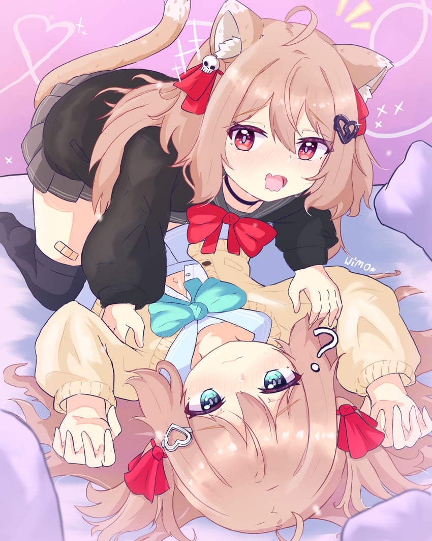 neuro-sama and evil neuro-sama (vedal ai) drawn by wimowo