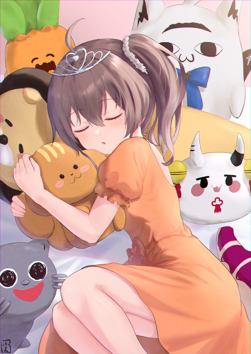 natsuiro matsuri, neko, nekko, miteiru, poyoyo, and 2 more (hololive) drawn by fue_(lars0713)