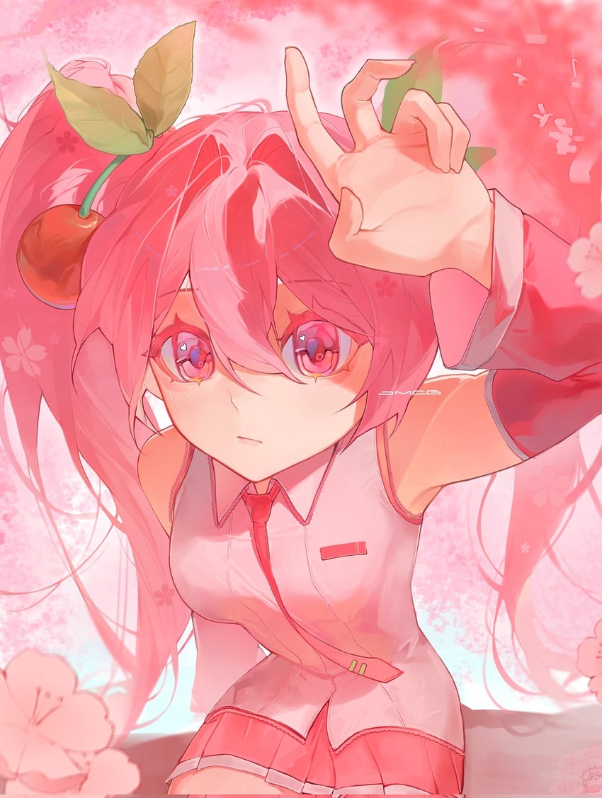 hatsune miku and sakura miku (vocaloid) drawn by drawer0_4