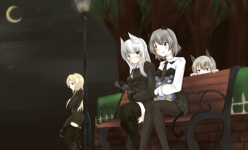 sanya v. litvyak, eila ilmatar juutilainen, heidimarie w. schnaufer, and heinrike prinzessin zu sayn-wittgenstein (world witches series and 2 more) drawn by amai_nekuta