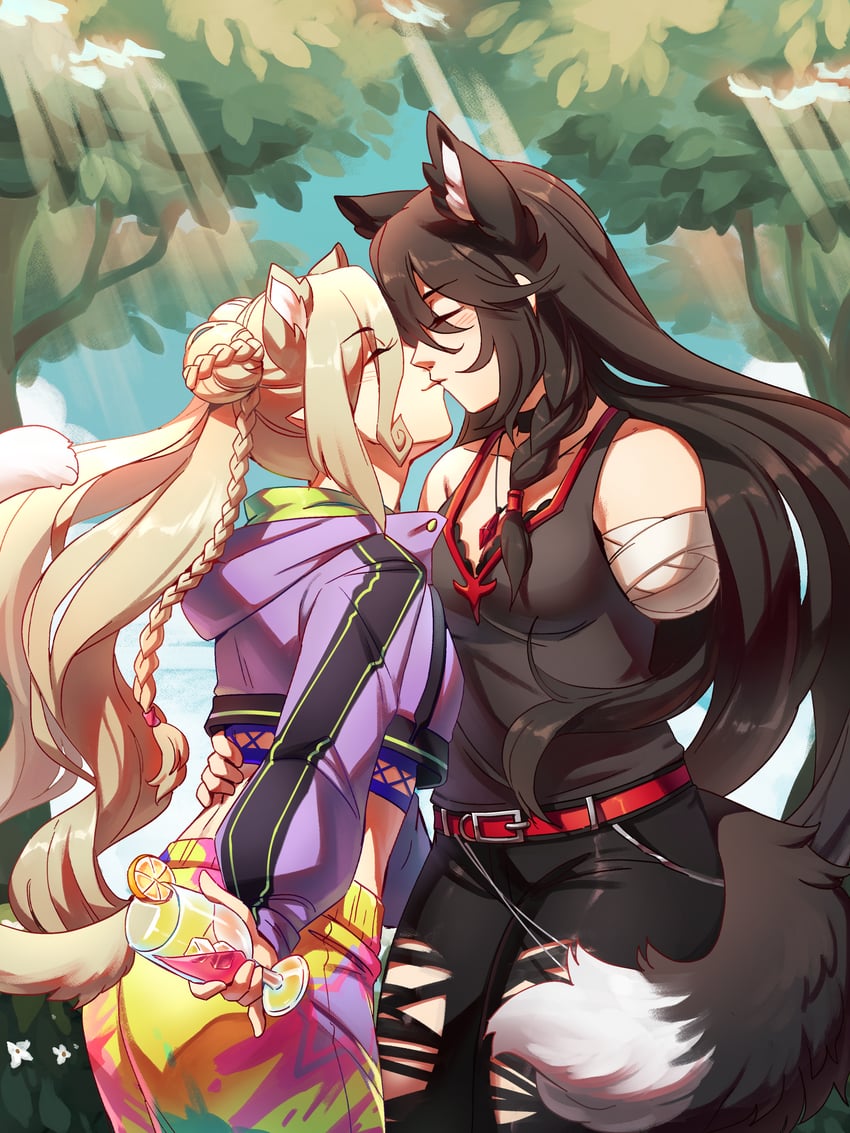 velvet crowe and magilou (tales of and 1 more) drawn by frogbians