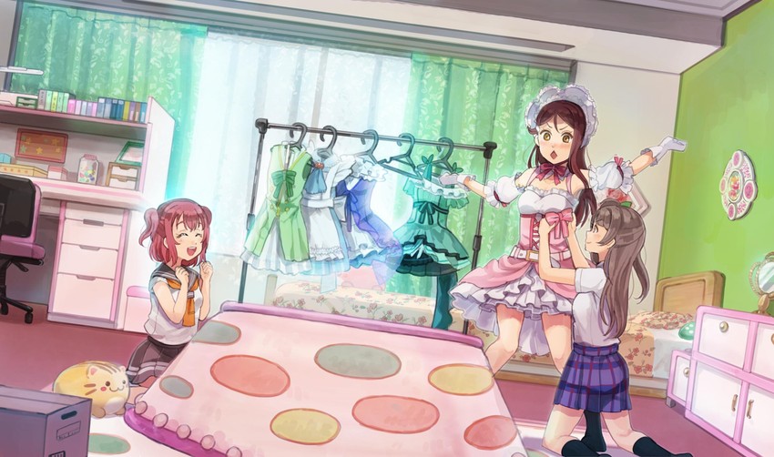 minami kotori, sakurauchi riko, and kurosawa ruby (love live! and 3 more) drawn by beniko08