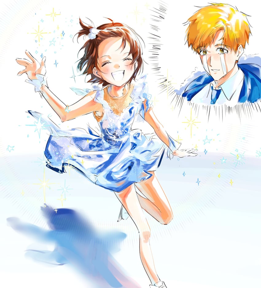 yuitsuka inori and akeuraji tsukasa (medalist) drawn by hikaruworshiper