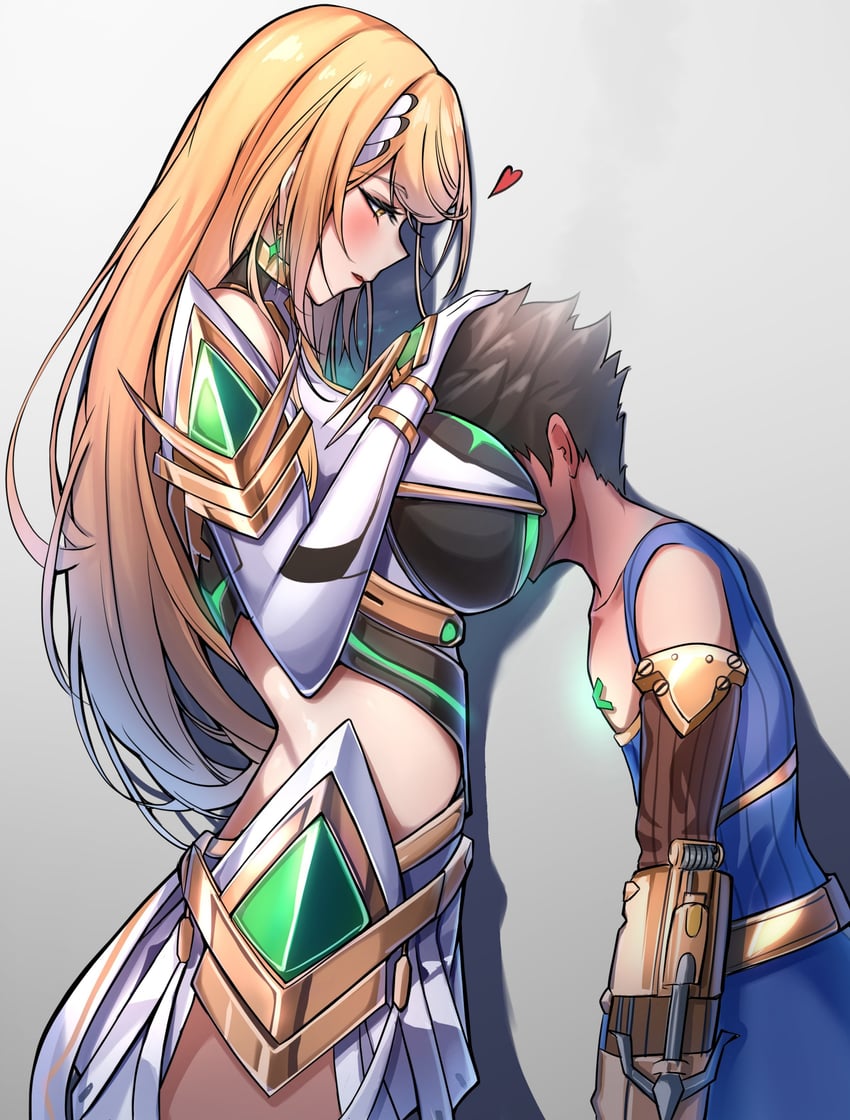 mythra and rex (xenoblade chronicles and 1 more) drawn by kamishiro_noa