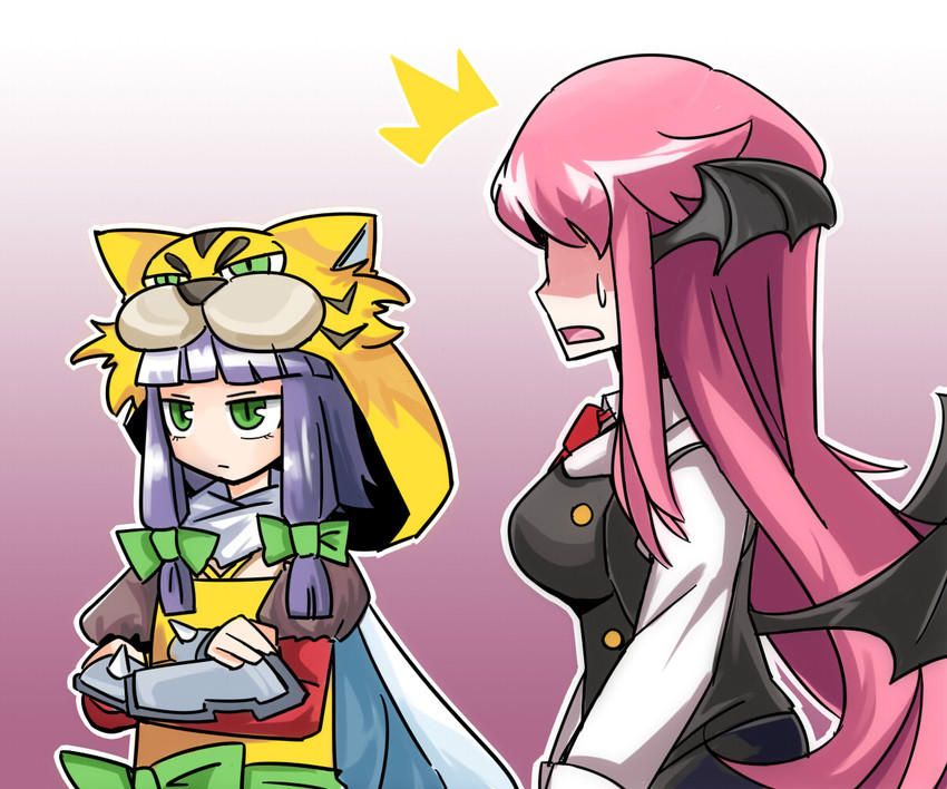 patchouli knowledge, koakuma, and maeda inuchiyo (touhou and 1 more) drawn by zassou_maruko