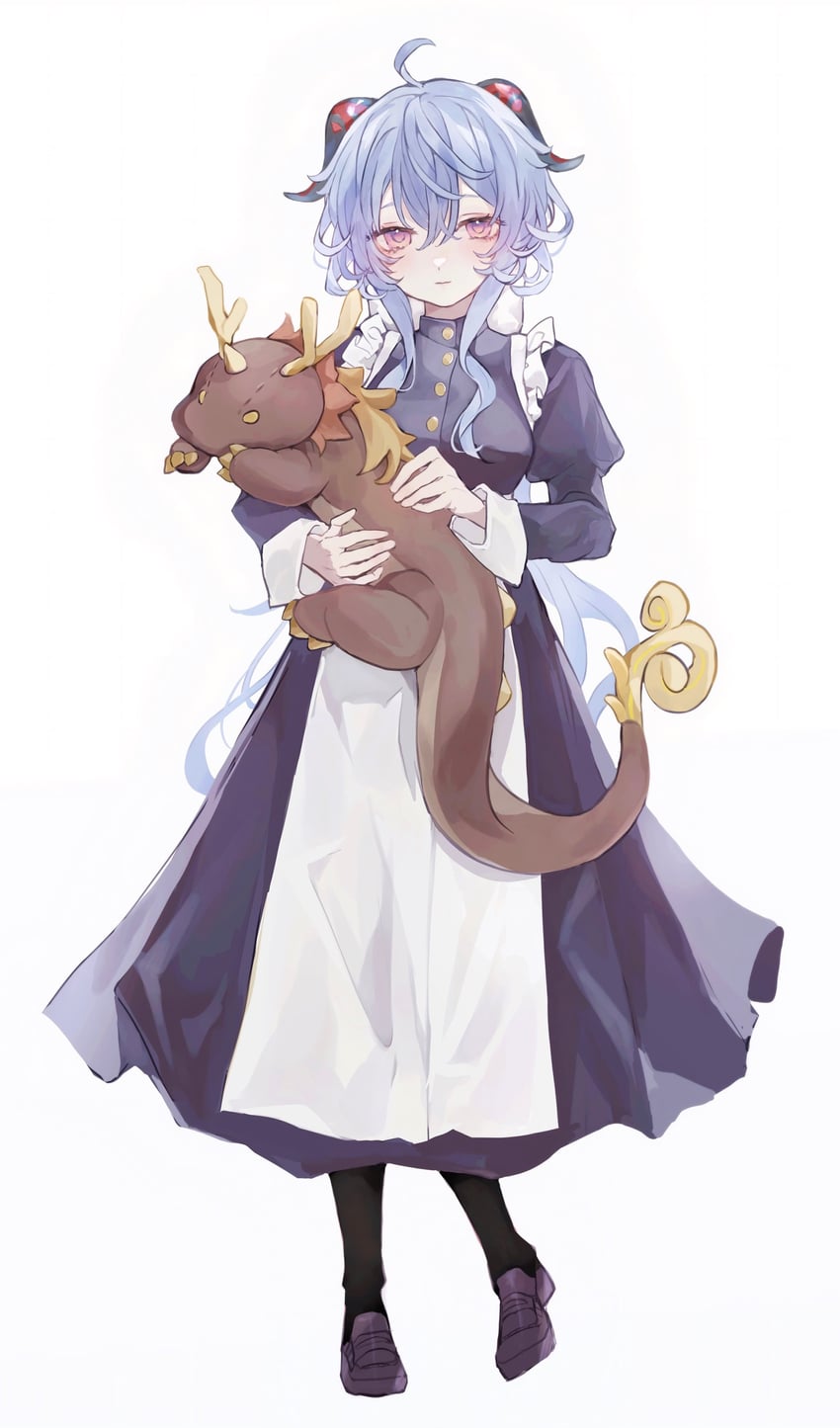 ganyu and rex lapis (genshin impact) drawn by myunn_aa