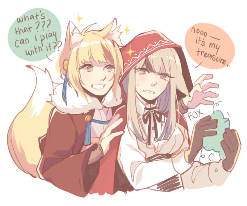 selkie and velouria (fire emblem and 1 more) drawn by foxkunkun