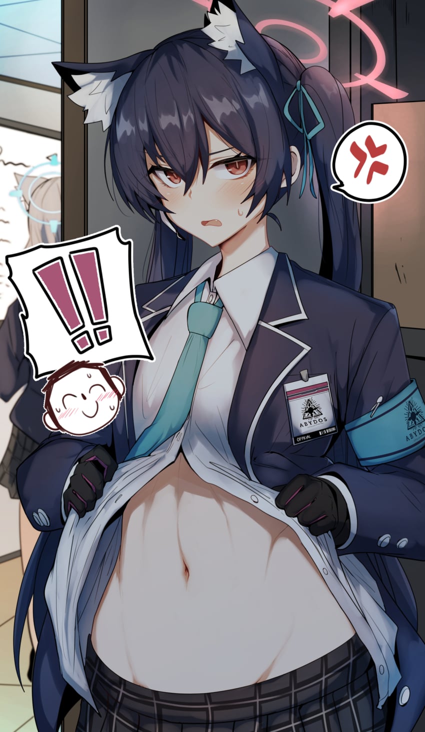 sensei, doodle sensei, shiroko, and serika (blue archive) drawn by gin_moku