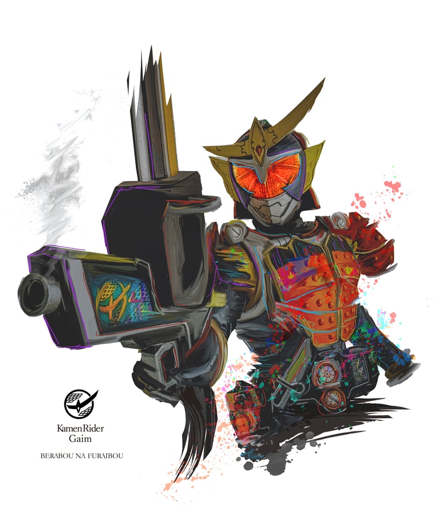 kamen rider gaim (kamen rider and 1 more) drawn by obakelope0530