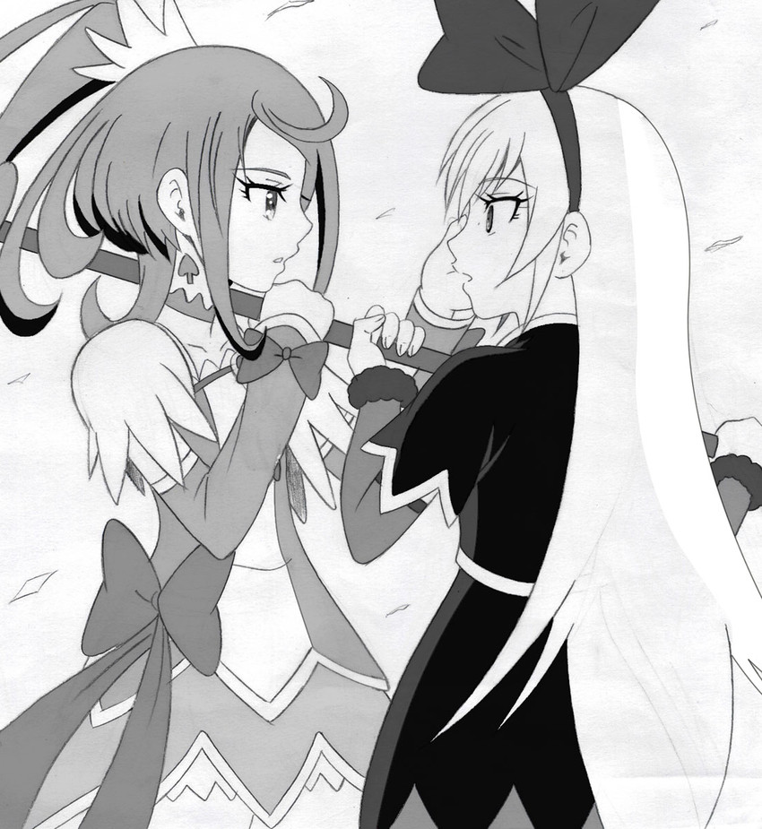 kenzaki makoto, regina, and cure sword (precure and 1 more) drawn by fuchi_(nightmare)