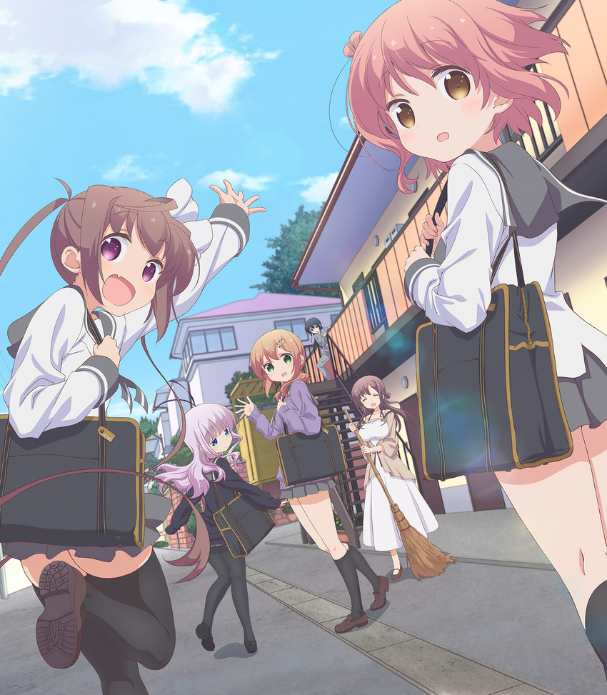 sengoku kamuri, momochi tamate, ichinose hana, tokura eiko, hannen hiroe, and 1 more (slow start) drawn by anno_masato