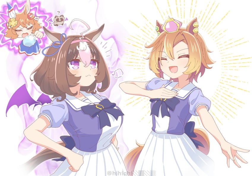 t.m. opera o, meisho doto, and matikanefukukitaru (umamusume) drawn by hihiqhi