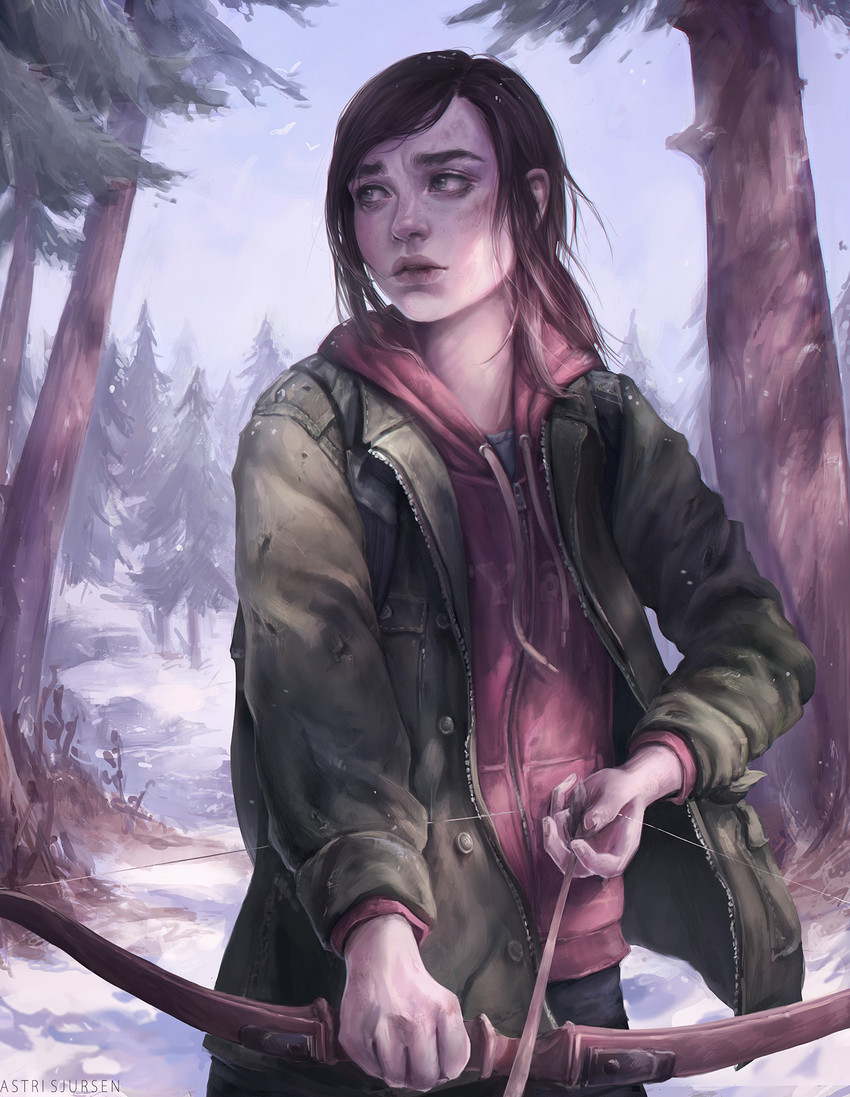 ellie (the last of us) drawn by astri_lohne_sjursen
