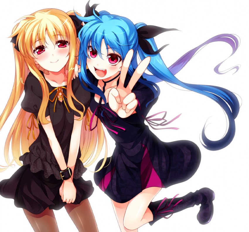 fate testarossa and levi the slasher (lyrical nanoha and 3 more) drawn by kawakami_shuuichi
