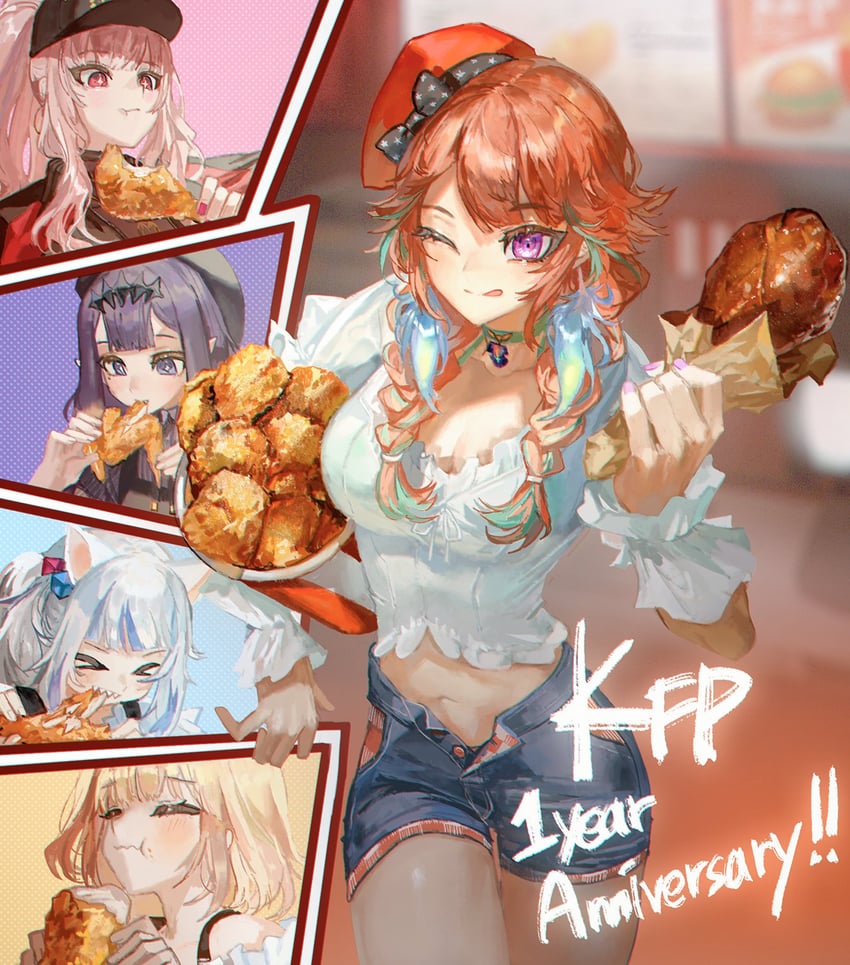 gawr gura, mori calliope, ninomae ina'nis, takanashi kiara, and watson amelia (hololive and 1 more) drawn by quasarcake